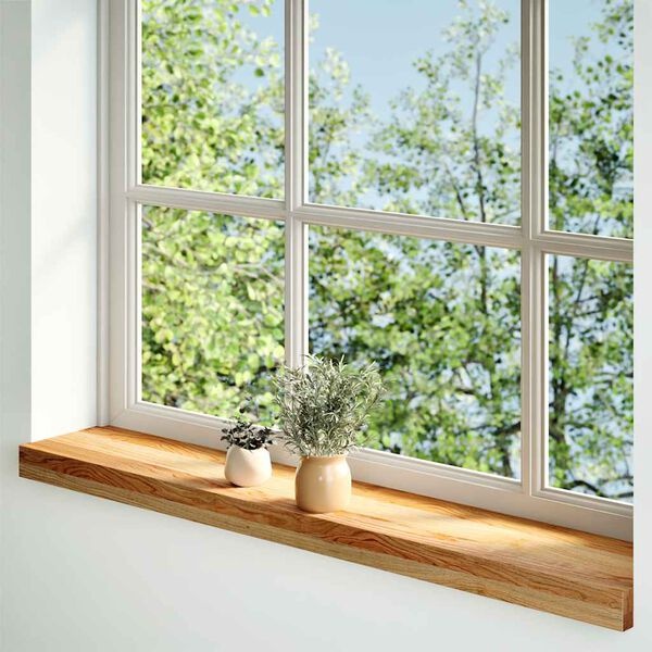 vidaXL Vensterbanken 2 st 70x15x2 cm massief eikenhout lichtbruin