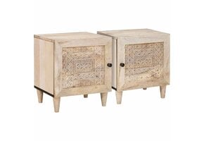 vidaXL Nachtkastje Beige (40x33x46cm) - 34% Korting!