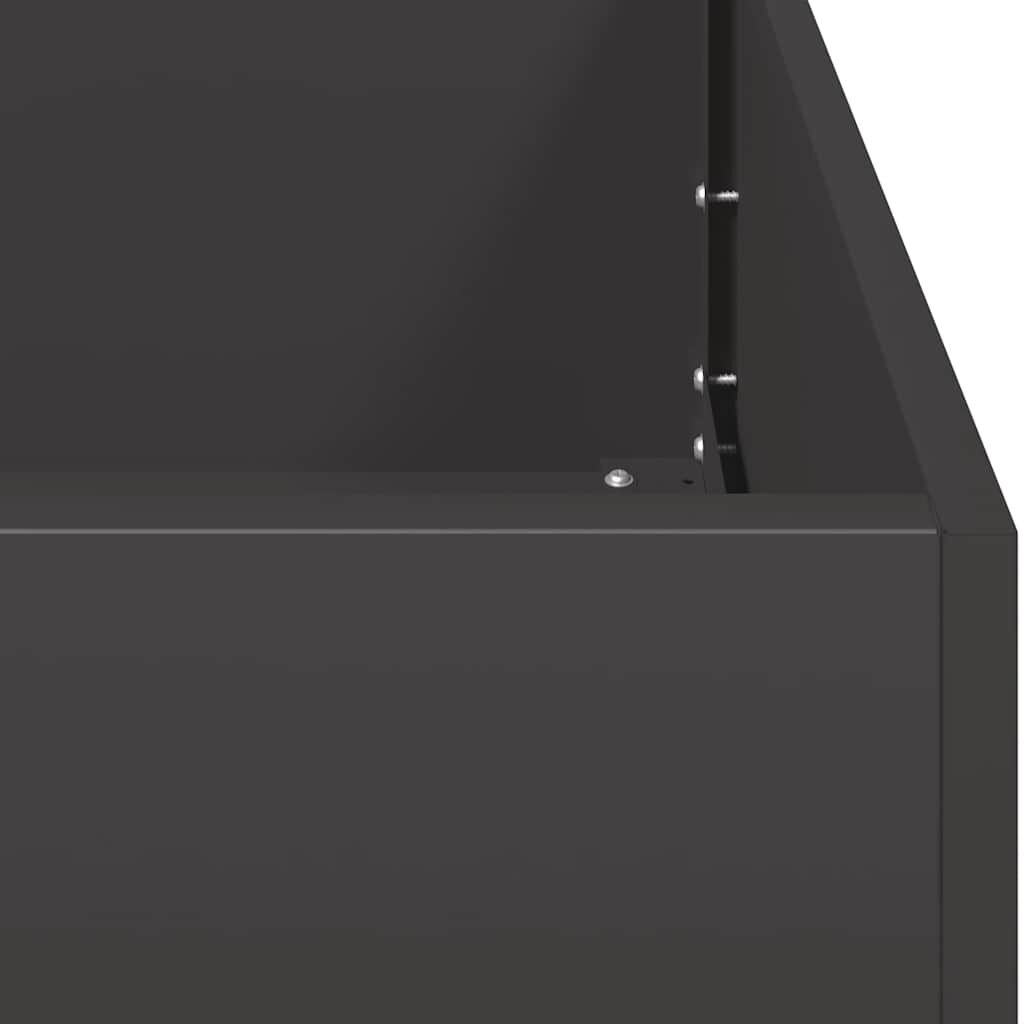 vidaXL Plantenbak 120x80x80 cm staal zwart