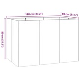 vidaXL Plantenbak 120x80x80 cm staal zwart