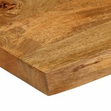 vidaXL Tafelblad met natuurlijke rand 80x40x2,5 cm massief mangohout