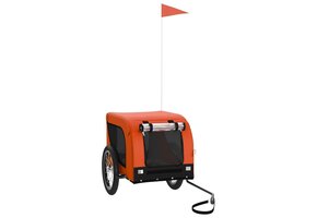 Hondenfietstrailer (Oranje/Zwart) - 34% Korting!