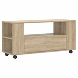 vidaXL Tv-meubel 102x34,5x43 cm bewerkt hout sonoma eikenkleurig