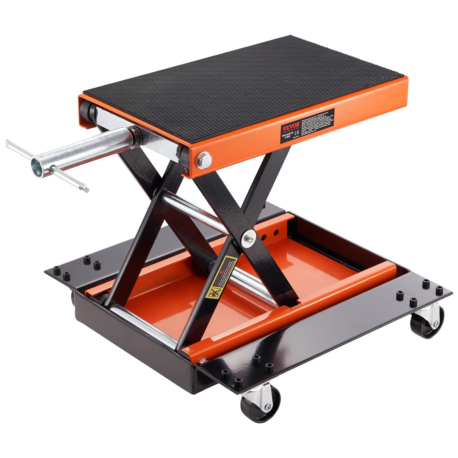 VEVOR Motorfietslift, 0,5 ton belastbaar, 120-390 mm motorhefbrug, montagebok, motorfiets, verstelbare motorlift, motorstandaard, garage en buitenruimtes
