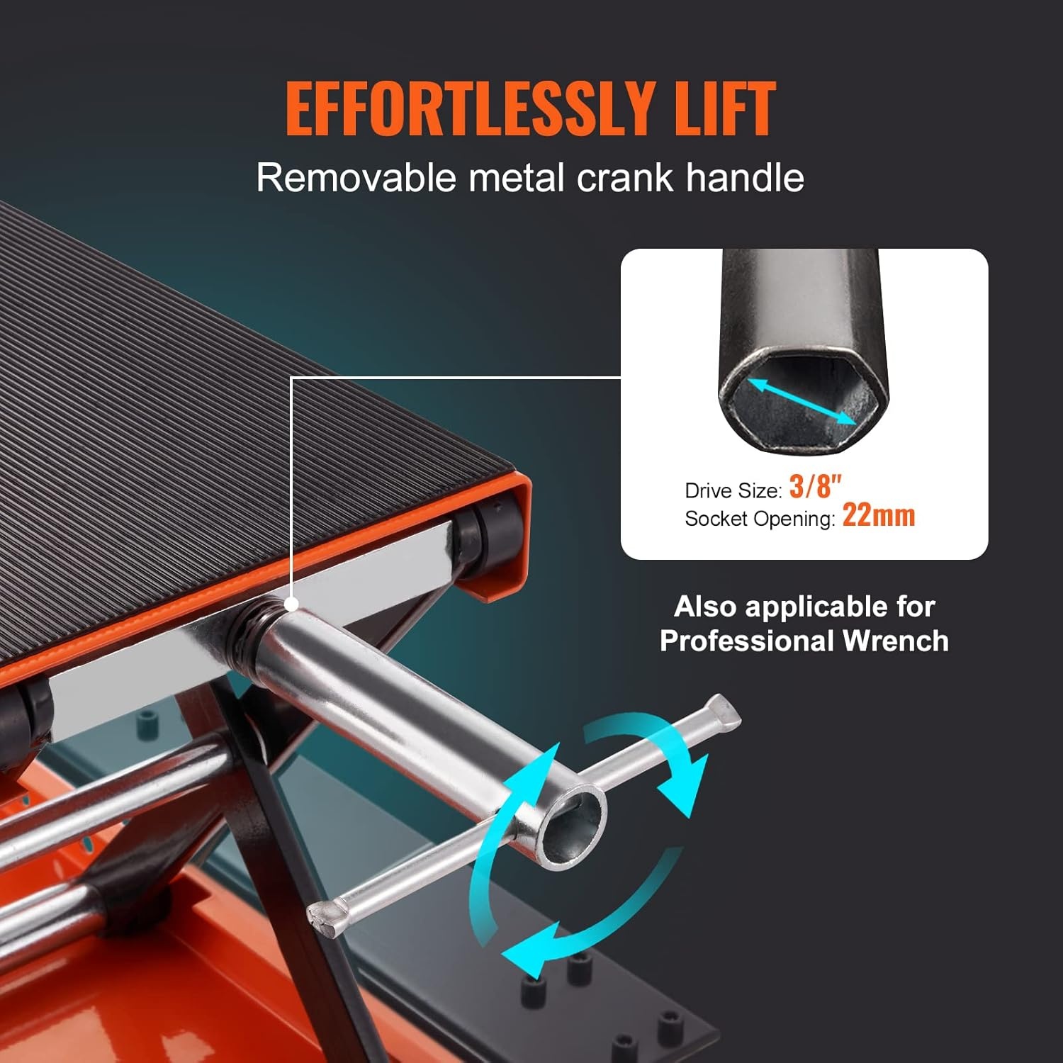VEVOR Motorfietslift, 0,5 ton belastbaar, 120-390 mm motorhefbrug, montagebok, motorfiets, verstelbare motorlift, motorstandaard, garage en buitenruimtes