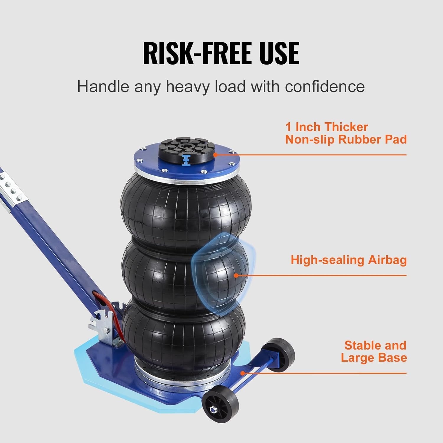 VEVOR Air Jack 3 Ton / 6600 lbs Pneumatische Krik met 6 Stalen Pijpen, tot 45 cm hefhoogte