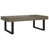 vidaXL Salontafel 120x60x40 cm MDF en ijzer grijs en zwart