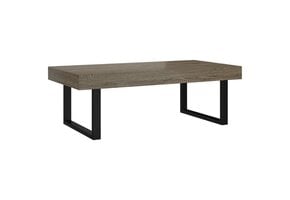 vidaXL Salontafel 120x60x40cm MDF/IJzer Grijs/Zwart - 34% Korting