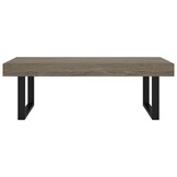 vidaXL Salontafel 120x60x40 cm MDF en ijzer grijs en zwart