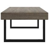 vidaXL Salontafel 120x60x40 cm MDF en ijzer grijs en zwart