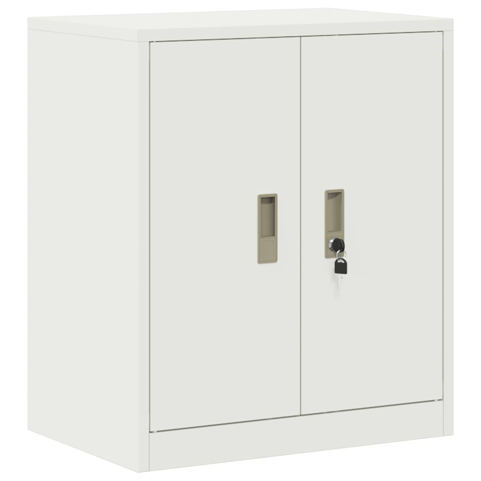 vidaXL Opbergkast met opslag Wit 60 x 40 x 70 cm Koudgewalst Staal