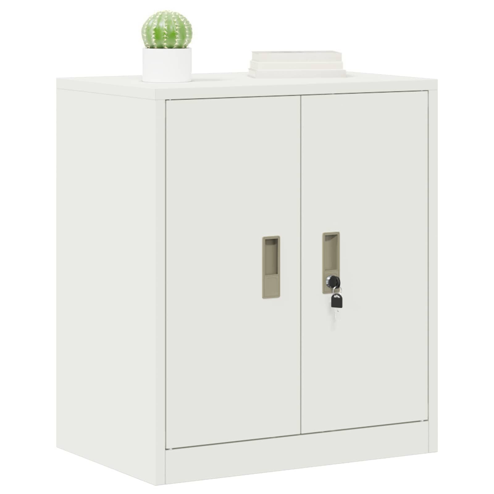vidaXL Opbergkast met opslag Wit 60 x 40 x 70 cm Koudgewalst Staal