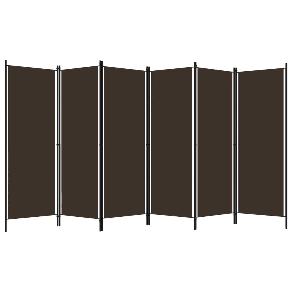 vidaXL Kamerscherm met 6 panelen 300x180 cm bruin