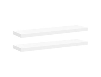 vidaXL Zwevende Wandschappen (2 st.) - Wit - 34% Korting!
