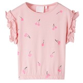 Kindershirt lichtroze met kersenprint - 41% korting!