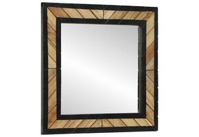 vidaXL Spiegel Massief Hout Acacia Zwart/Bruin - 34% Korting