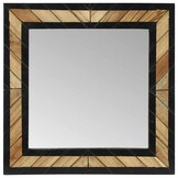 vidaXL Spiegel Zwart en Bruin 50 x 2 x 50 cm Massief Hout Acacia