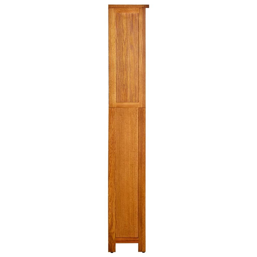 vidaXL Boekenkast met 5 schappen 70x22x140 cm massief eikenhout