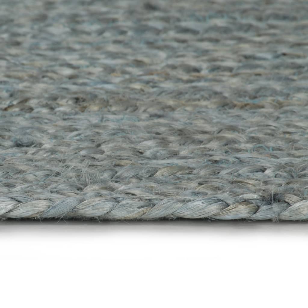 vidaXL Vloerkleed handgemaakt rond 240 cm jute olijfgroen