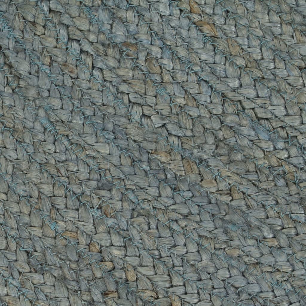 vidaXL Vloerkleed handgemaakt rond 240 cm jute olijfgroen