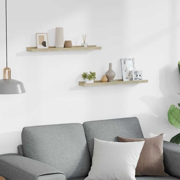 VidaXL Wandschappen Sonoma Eiken - 2 Stuks - 75% Korting