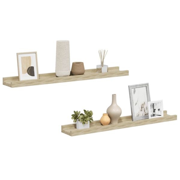 VidaXL Wandschappen Sonoma Eiken - 2 Stuks - 75% Korting