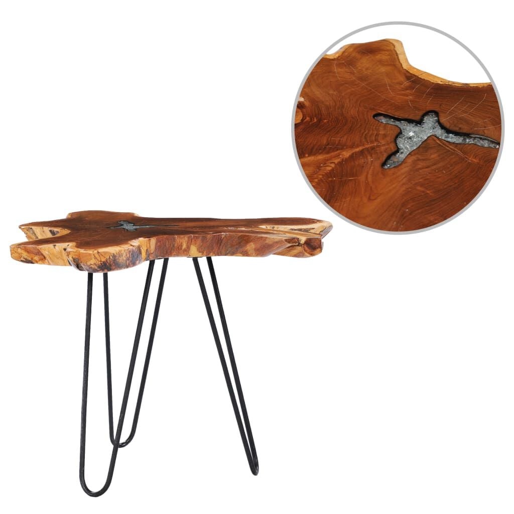 Unieke Teak Salontafel met Polyresin - 61% Korting!
