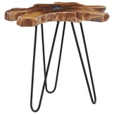 vidaXL Salontafel 70x45 cm massief teakhout en polyresin