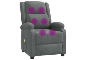 vidaXL Relaxfauteuil met Massage - Stof Donkergrijs (35% Korting!)