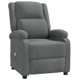 vidaXL Relaxfauteuil met Massage - Stof Donkergrijs (35% Korting!)