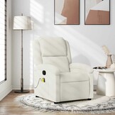 vidaXL Massagestoel Fluweel Crème - 35% Korting!