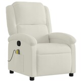 vidaXL Massagestoel Fluweel Crème - 35% Korting!