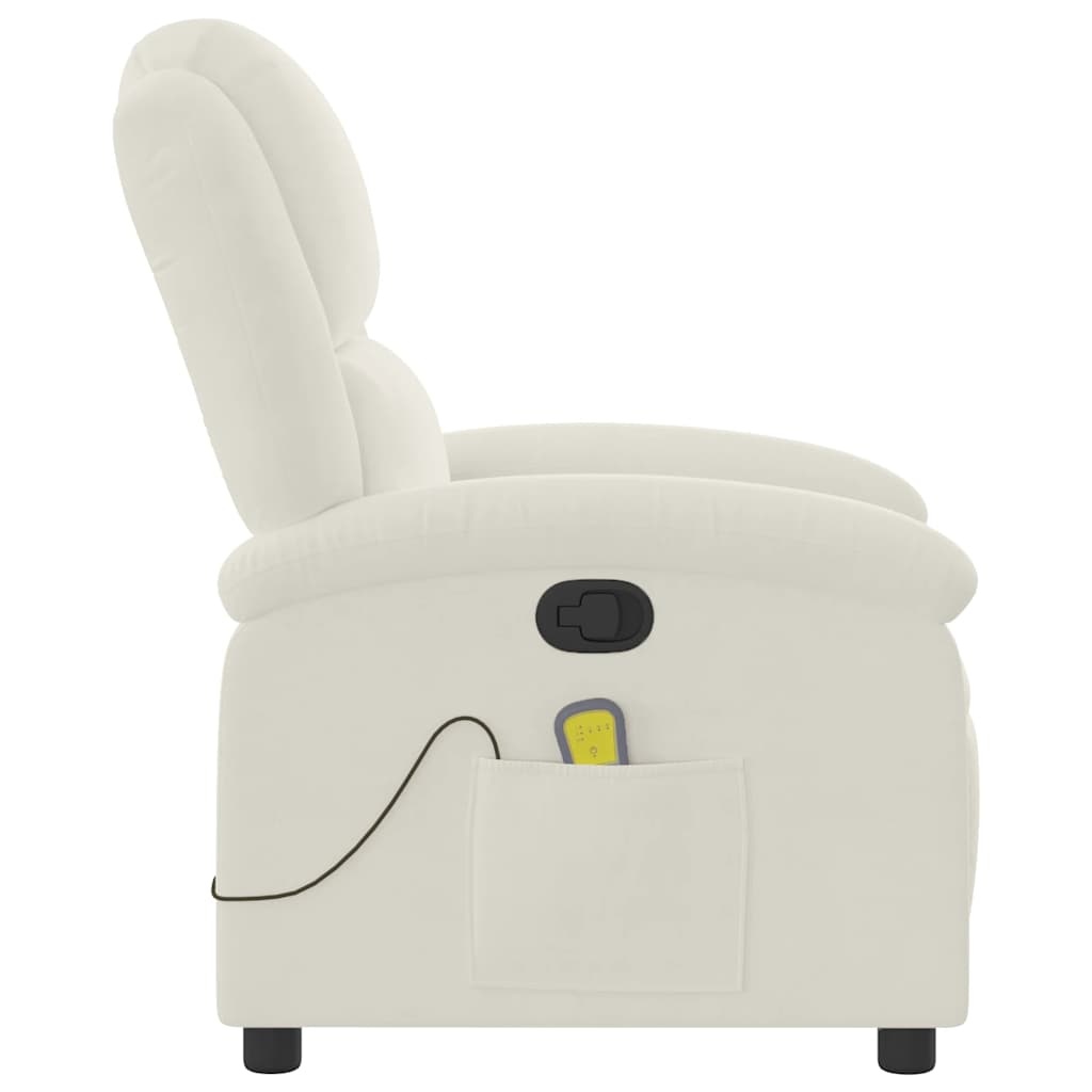 vidaXL Massagestoel Fluweel Crème - 35% Korting!