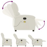 vidaXL Massagestoel Fluweel Crème - 35% Korting!
