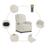 vidaXL Massagestoel Fluweel Crème - 35% Korting!