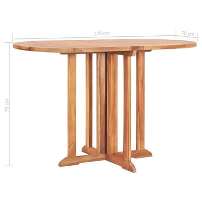 VidaXL Teakhouten Tuintafel Inklapbaar - 35% Korting