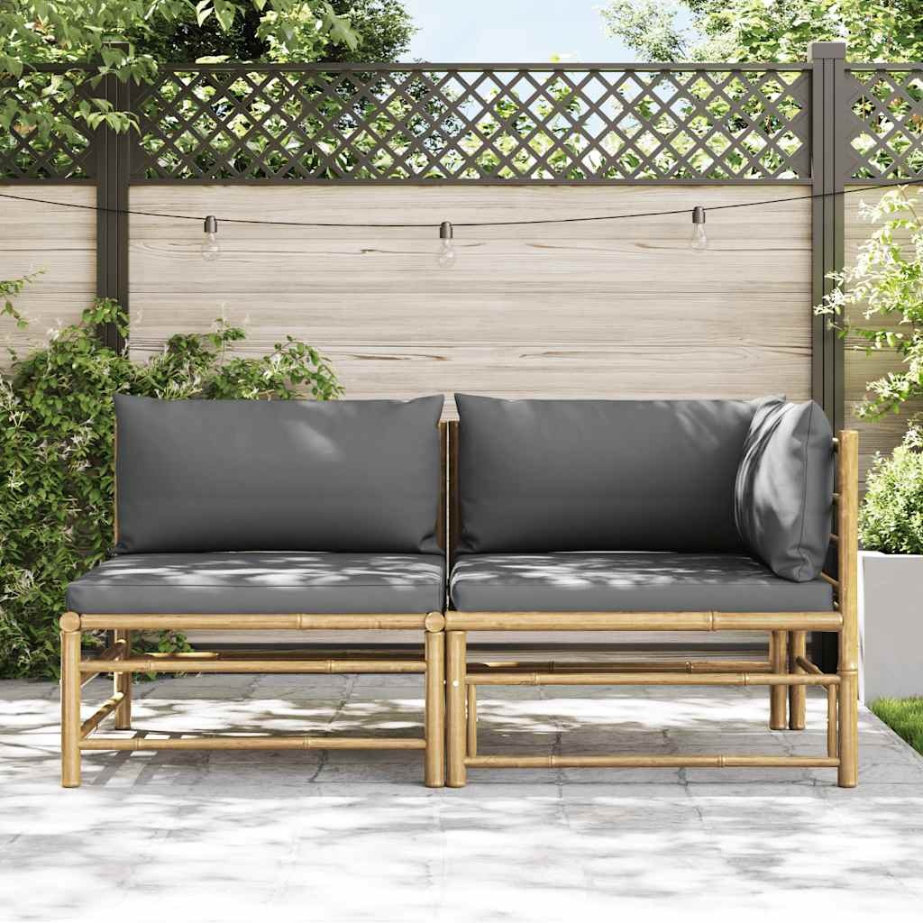vidaXL Bamboe Loungeset (Donkergrijs, 41% Korting)