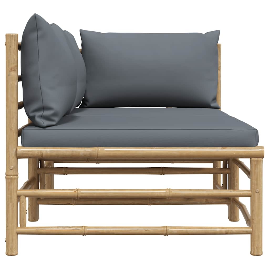 vidaXL Bamboe Loungeset (Donkergrijs, 41% Korting)