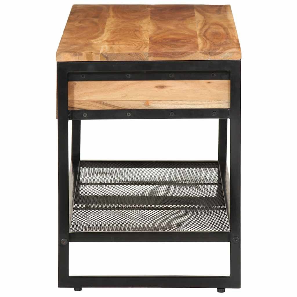 Schoenenbank Massief Acaciahout & IJzer - 110cm - 58% Korting!