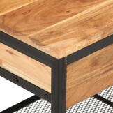 Schoenenbank Massief Acaciahout & IJzer - 110cm - 58% Korting!