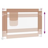 vidaXL Bedhekje Peuter 90x25cm Taupe - 34% Korting