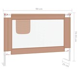 vidaXL Bedhekje Peuter 90x25cm Taupe - 34% Korting