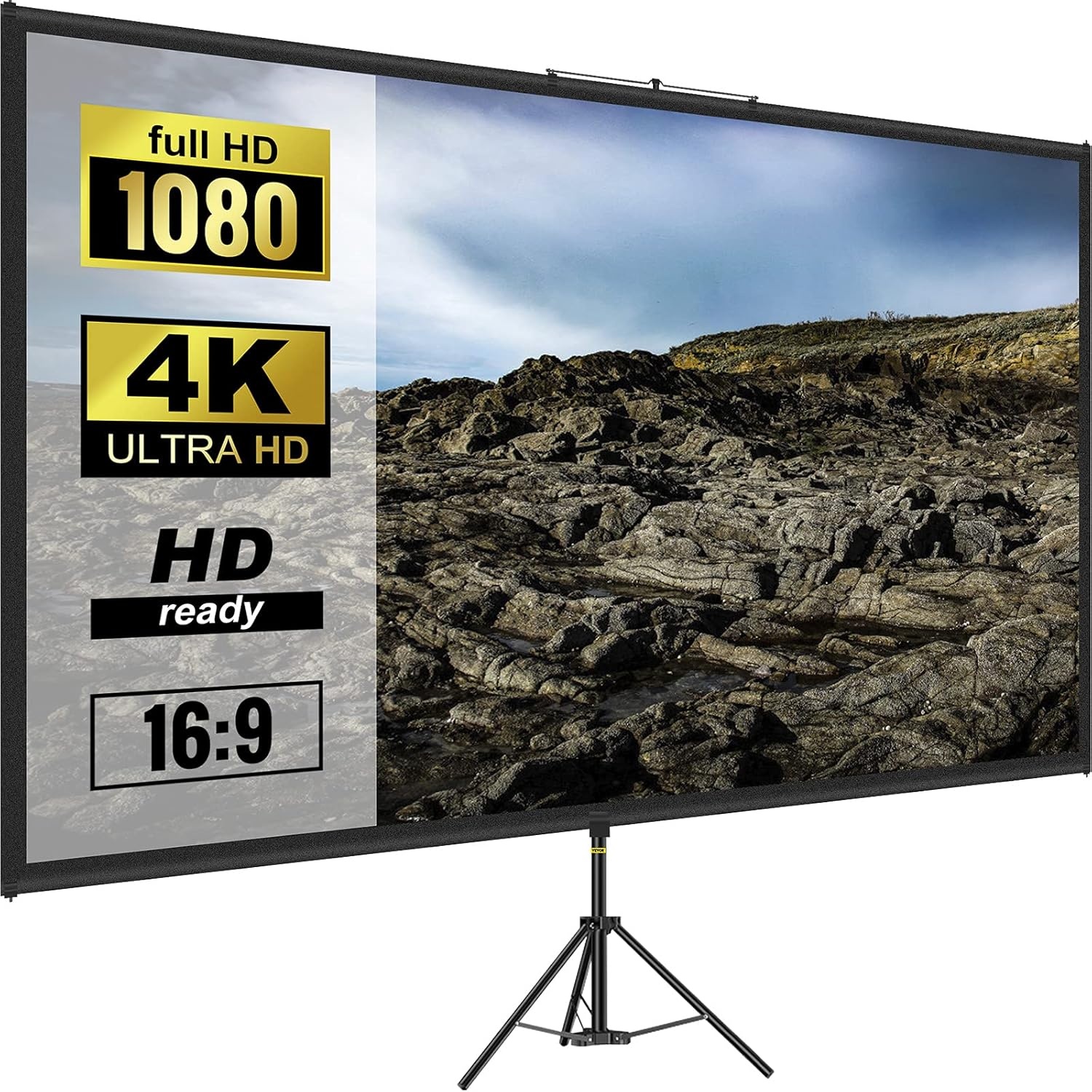 110" Projectiescherm met Statief | 4K HD | 33% Korting
