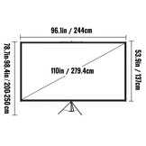 110" Projectiescherm met Statief | 4K HD | 33% Korting