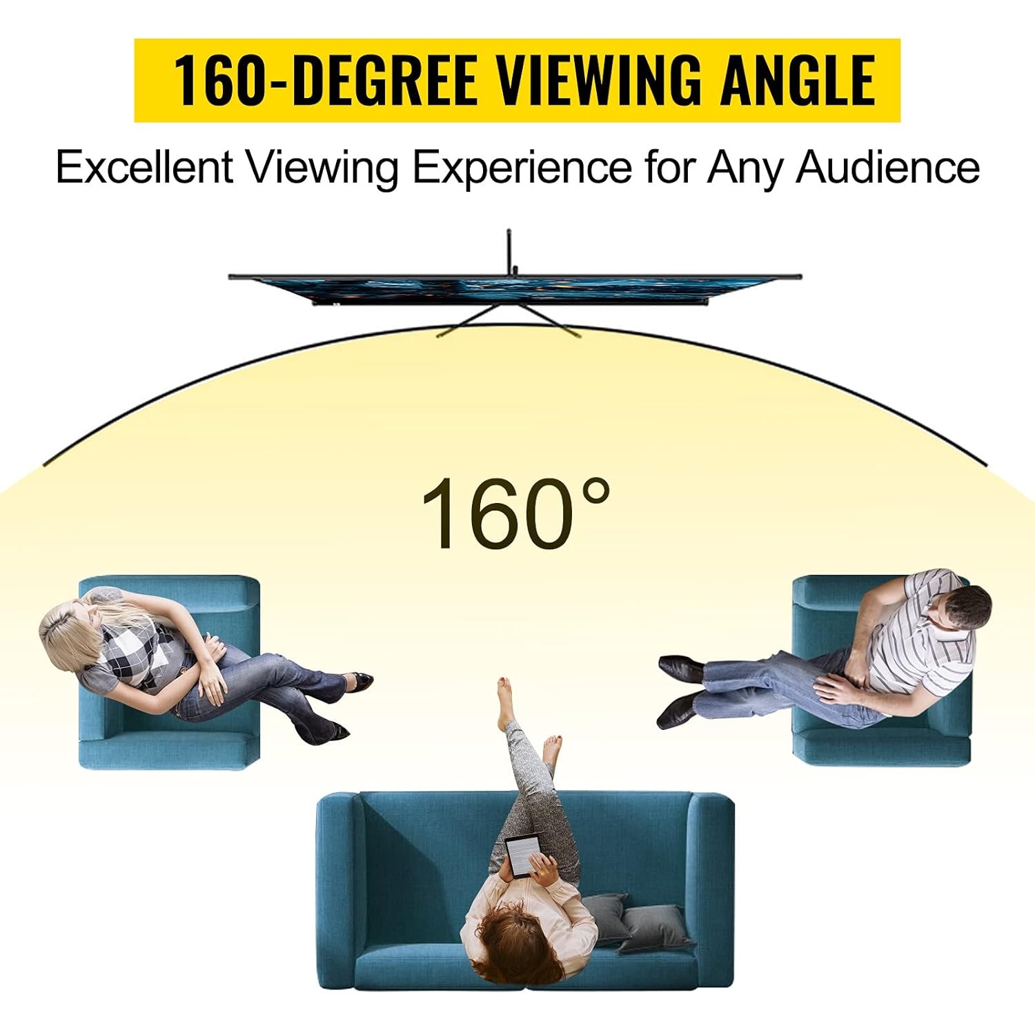 110" Projectiescherm met Statief | 4K HD | 33% Korting