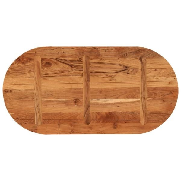 vidaXL Tafelblad ovaal 120x63,8,5 cm massief acaciahout