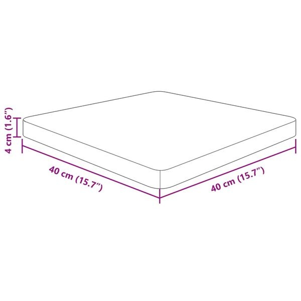 vidaXL Tafelblad vierkant 40x40x4cm behandeld eiken donkerbruin
