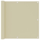 vidaXL Balkonscherm 90x500 cm Crème - 33% Korting!