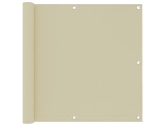 vidaXL Balkonscherm 90x500 cm Crème - 33% Korting!