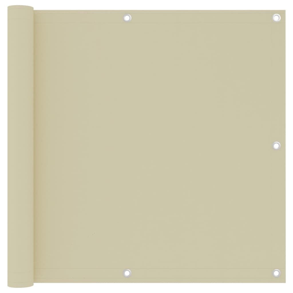 vidaXL Balkonscherm 90x500 cm Crème - 33% Korting!